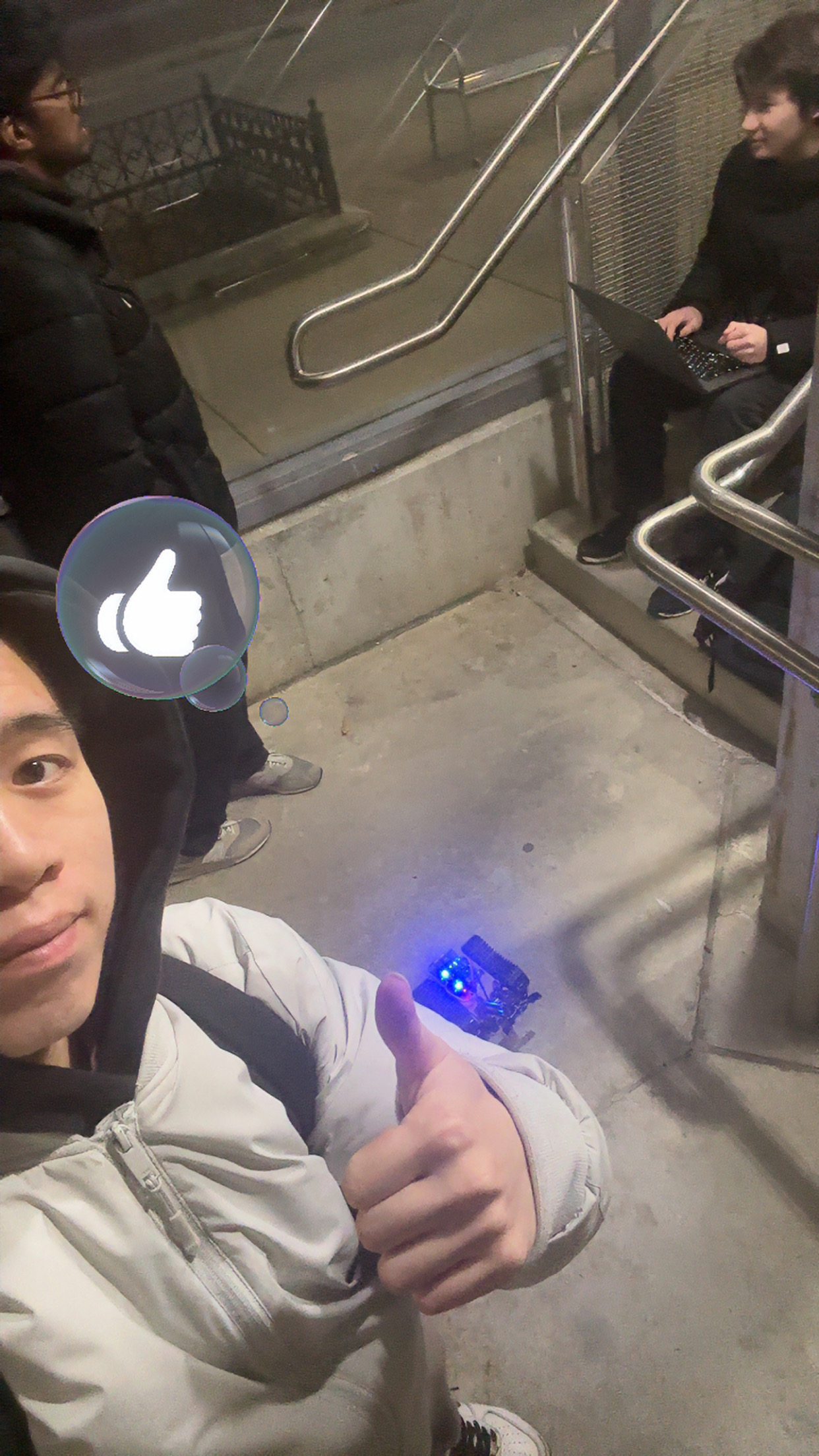 Testing at 5AM during HackIllinois