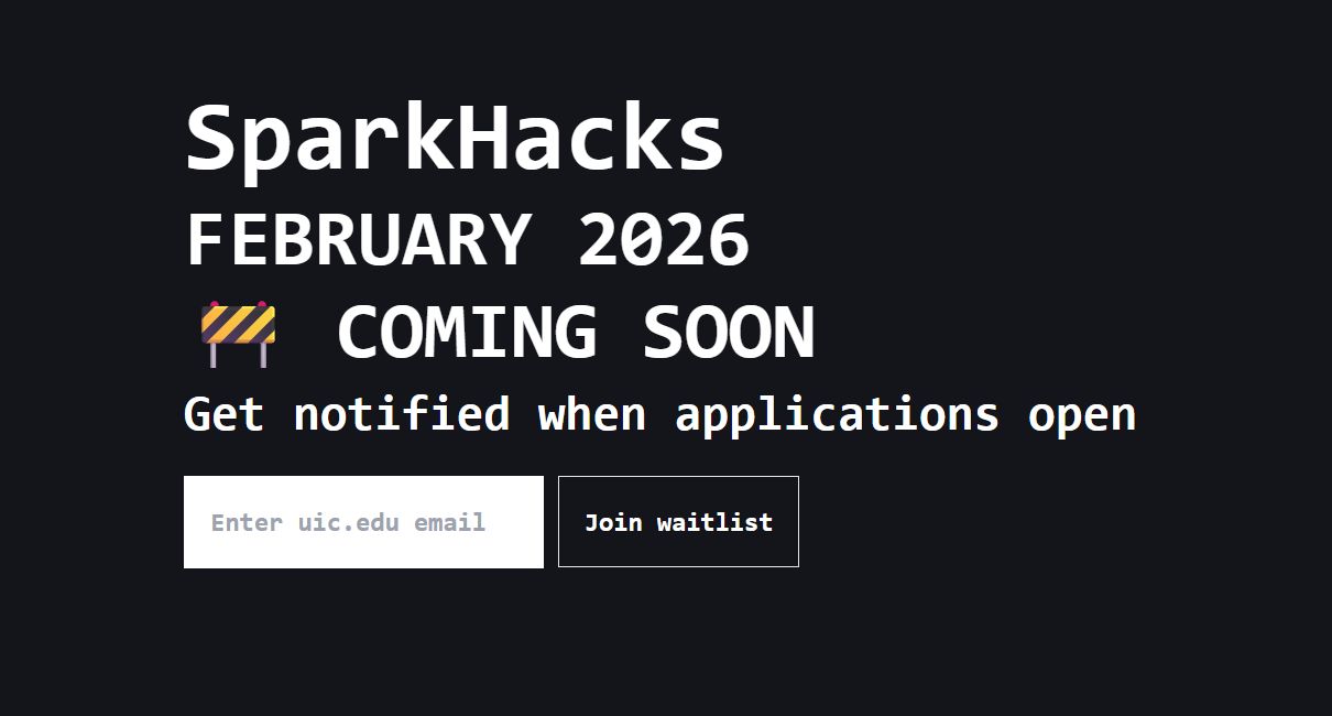 SparkHacks 2026 Main Website
